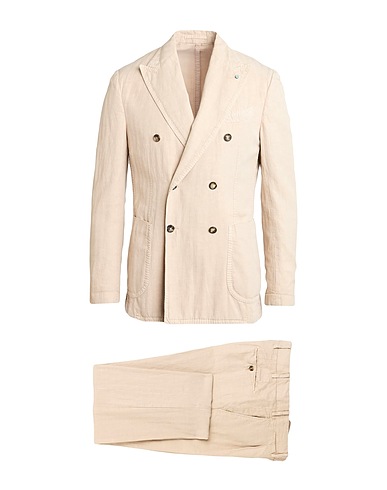 GIAMPAOLO Suits BEIGE 59% Lyocell, 23% Linen, 18% Cotton
