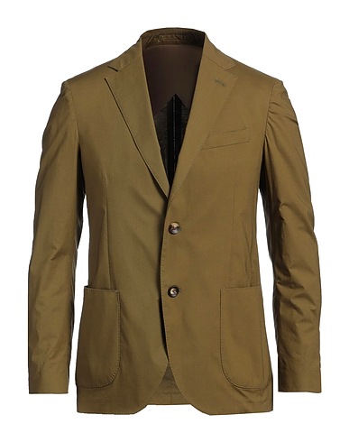 LARDINI Blazer Military green 98% Cotton, 2% Elastane