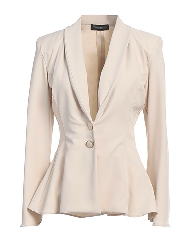ANGELA MELE MILANO Blazer Beige 50% Viscose, 44% Polyester, 6% Elastane