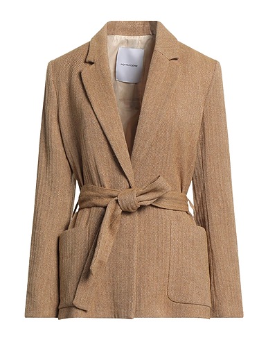 POMANDÈRE Blazer Camel 48% Linen, 31% Wool, 16% Polyester, 5% Polyamide