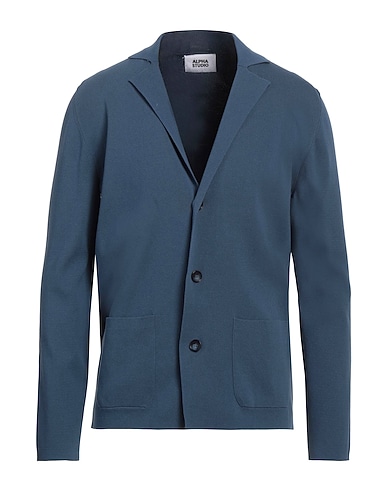 ALPHA STUDIO Blazer Slate blue 82% Cotton, 18% Polyester