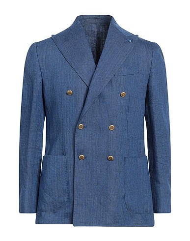 GIAMPAOLO Blazer Midnight blue 100% Linen