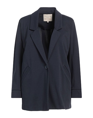 ALESSIA SANTI Blazer Midnight blue 56% Cotton, 37% Polyamide, 7% Elastane