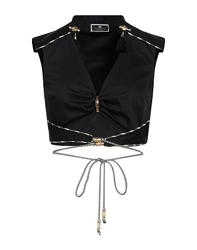 ELISABETTA FRANCHI Top Black 98% Cotton, 2% Elastane