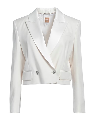 BOSS Blazer Ivory 100% Virgin Wool, Acetate, Viscose