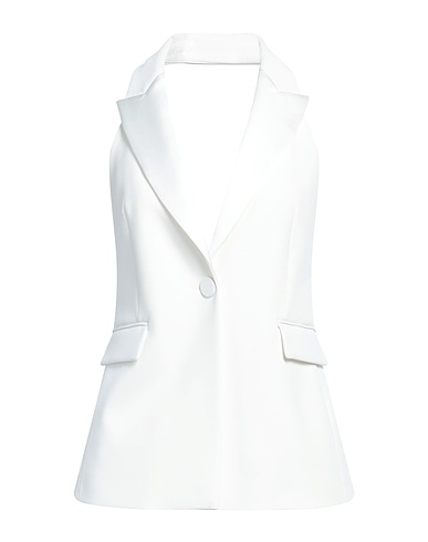 PINKO Blazer White 96% Polyester, 4% Elastane