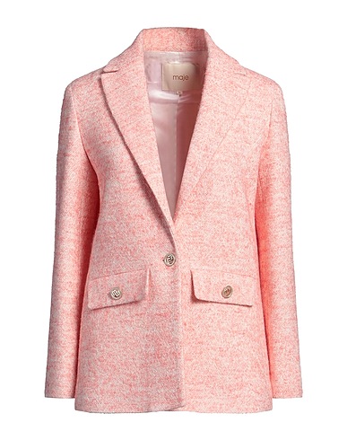 MAJE Blazer Pink 36% Cotton, 28% Synthetic fibers, 13% Viscose, 12% Virgin Wool, 11% Acrylic