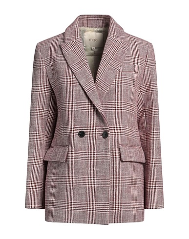 MAJE Blazer Burgundy 52% Cotton, 21% Acrylic, 14% Polyester, 11% Wool, 2% Synthetic fibers