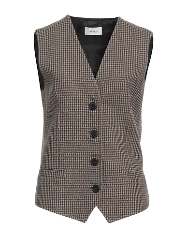 VICOLO Waistcoat Taupe 60% Wool, 20% Viscose, 20% Polyamide