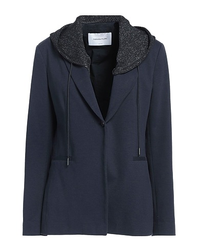 FABIANA FILIPPI Blazer Midnight blue 65% Cotton, 27% Viscose, 8% Polyester
