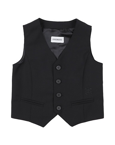 BIKKEMBERGS Panciotto Nero 69% Poliestere, 25% Viscosa, 6% Elastan