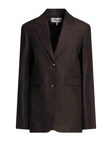 LOEWE Blazer Dark brown 100% Linen