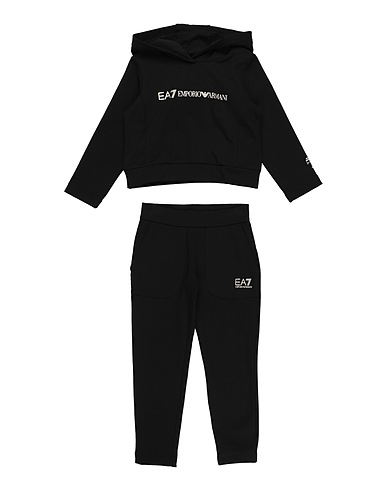 EA7 Tuta da ginnastica Nero 96% Cotone, 4% Elastan