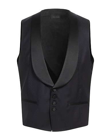 TAGLIATORE Waistcoat Dark purple 99% Virgin Wool, 1% Elastane