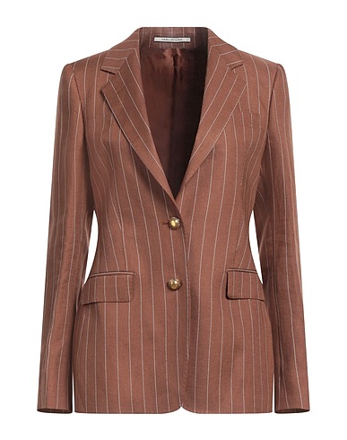 TAGLIATORE 02-05 Blazer Brown 99% Linen, 1% Polyester