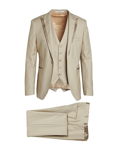 TAGLIATORE Suits Beige 57% Acetate, 37% Polyamide, 6% Elastane