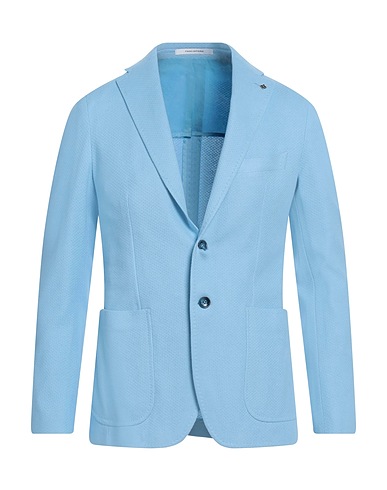 TAGLIATORE Blazer Sky blue 100% Cotton