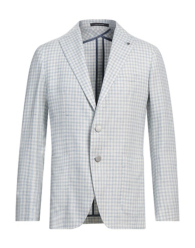TAGLIATORE Blazer Sky blue 56% Linen, 44% Cotton