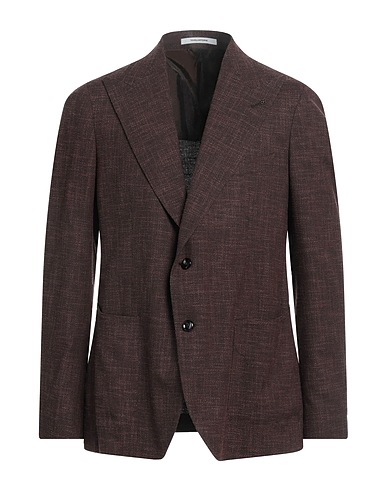 TAGLIATORE Blazer Brown 60% Virgin Wool, 18% Silk, 10% Cotton, 10% Polyamide, 2% Elastane