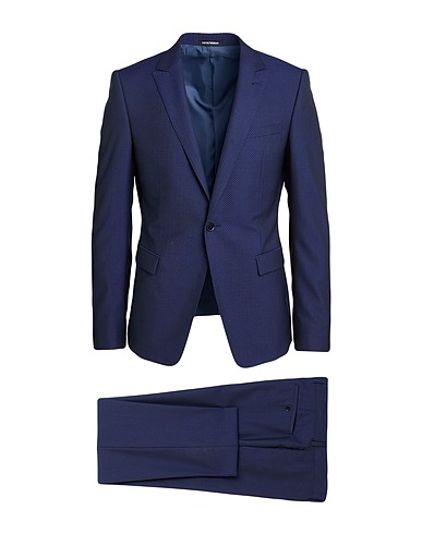 EMPORIO ARMANI Suits Blue 82% Virgin Wool, 18% Silk