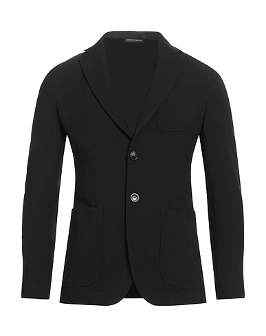 EMPORIO ARMANI Blazer Black 50% Wool, 45% Polyester, 5% Elastane