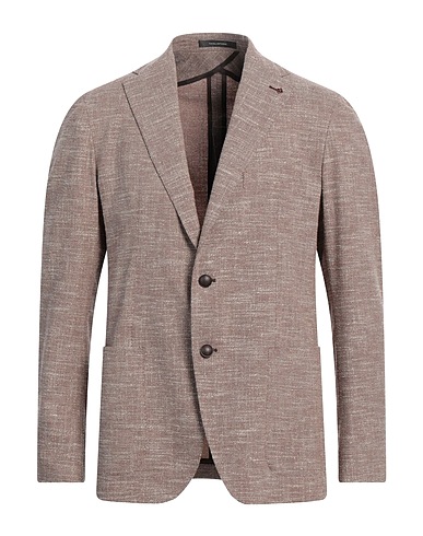 TAGLIATORE Blazer Brown 60% Virgin Wool, 18% Silk, 10% Cotton, 10% Polyamide, 2% Elastane