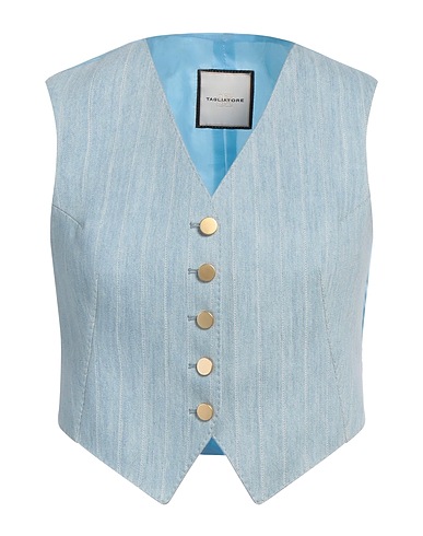 TAGLIATORE 02-05 Vest Light blue 98% Cotton, 2% Elastane