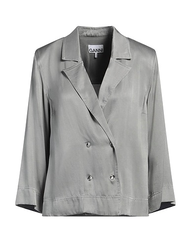 GANNI Blazer Grey 50% EcoVero™ viscose, 50% Cupro