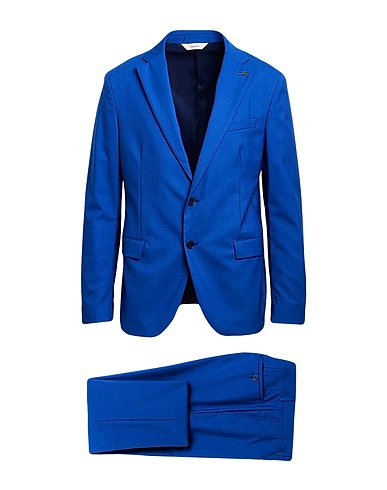PAOLONI Suits Blue 98% Wool, 2% Elastane