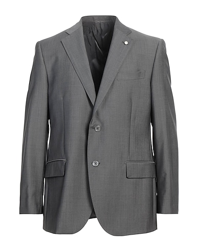 LUIGI BIANCHI Mantova Blazer Grey 84% Virgin Wool, 16% Mohair wool