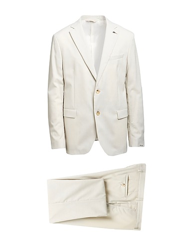 PAOLONI Suits Off white 98% Virgin Wool, 2% Elastane