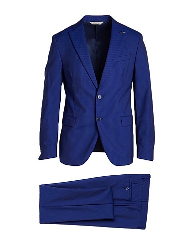 PAOLONI Suits Blue 98% Wool, 2% Elastane
