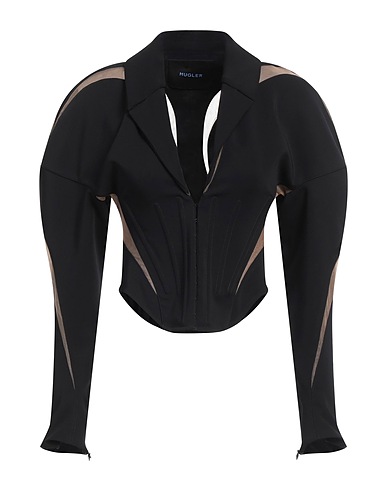 MUGLER Jacket Black 96% Viscose, 4% Elastane, Polyamide