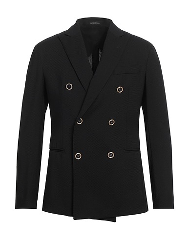 EMPORIO ARMANI Blazer Black 99% Virgin Wool, 1% Elastane