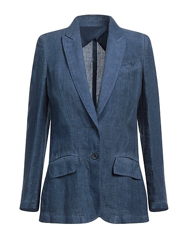 120% LINO Blazer Navy blue 100% Linen