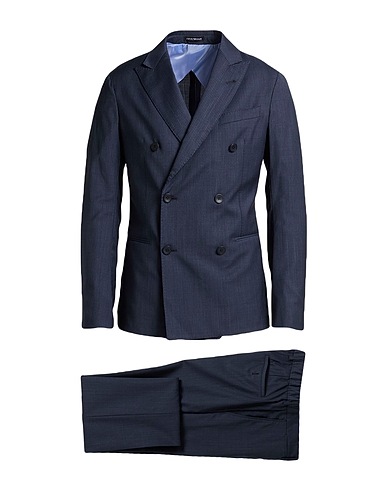 EMPORIO ARMANI Suits CITY LINE Navy blue 100% Virgin Wool