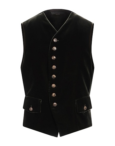 GIORGIO ARMANI Suit vest Dark green 66% Viscose, 32% Cupro, 2% Elastane