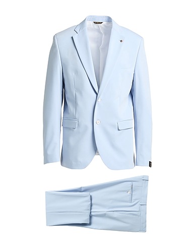 MANUEL RITZ Suits Sky blue 70% Polyester, 24% Viscose, 6% Elastane