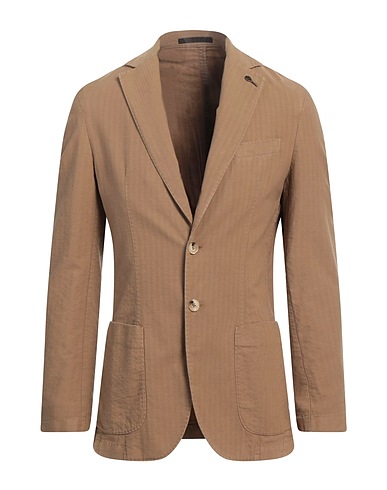 PAOLONI Blazer Cammello 92% Cotone, 8% Viscosa