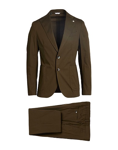 MANUEL RITZ Abito Verde militare 98% Cotone, 2% Elastan
