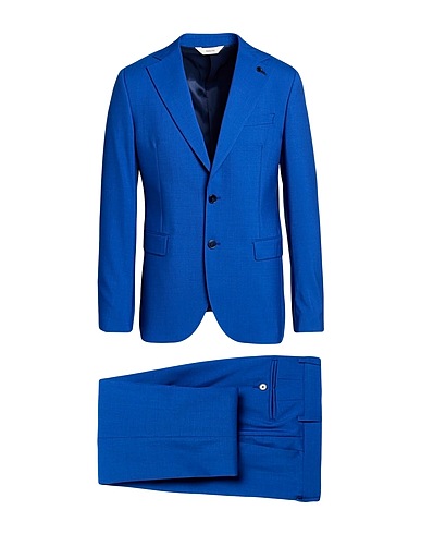 PAOLONI Suits Blue 98% Wool, 2% Elastane