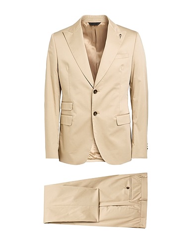 PAOLONI Anzüge Beige 97% Baumwolle, 3% Elastan