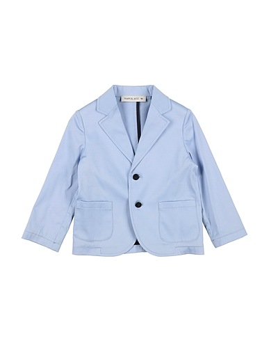 MANUEL RITZ Blazer Sky blue 97% Cotton, 3% Elastane