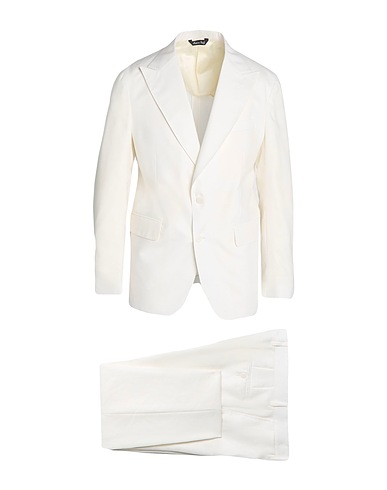 BRIAN DALES Suits White 53% Linen, 47% Polyamide