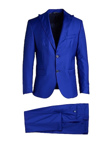 GAETANO AIELLO Suits Bright blue 100% Virgin Wool