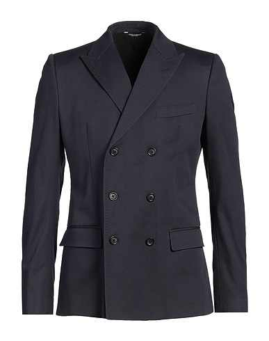 DOLCE&GABBANA Blazer Navy blue 94% Cotton, 4% Silk, 2% Polyester