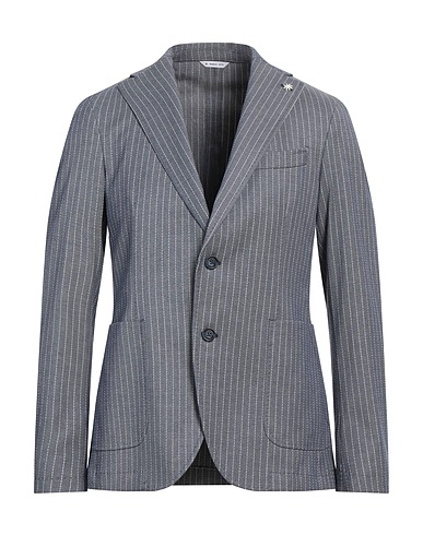 MANUEL RITZ Blazer Slate blue 50% Polyester, 25% Viscose, 24% Cotton, 1% Elastane