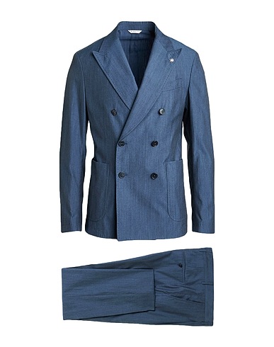 MANUEL RITZ Anzüge Marineblau 37% Baumwolle, 33% Wolle, 30% Polyester