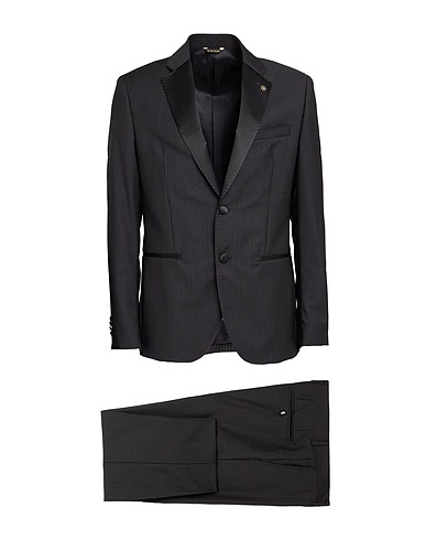 MANUEL RITZ Suits Black 100% Virgin Wool
