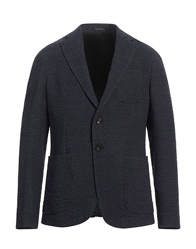 EMPORIO ARMANI Blazer Midnight blue 98% Virgin Wool, 2% Elastane
